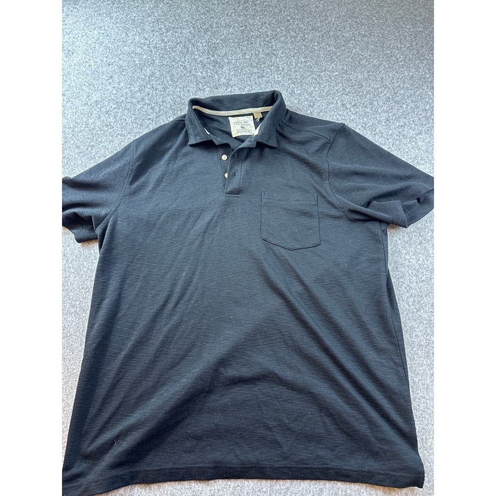 Men’s XLARGE TASSO ELBA ISLAND Sun Protection Black UPF Protection Polo Shirt